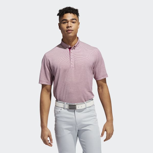 ADIDAS ADIPURE DOUBLE-DYED OTTOMAN POLO SHIRT - Power Berry