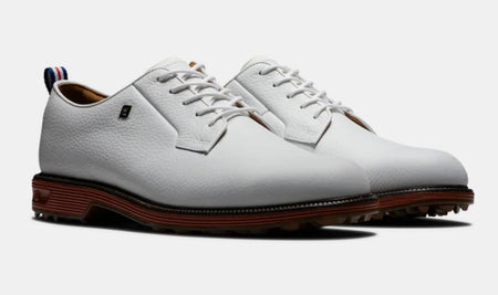FootJoy Dryjoys Premiere Series Golf Shoes - WHITE/BRICK 53989