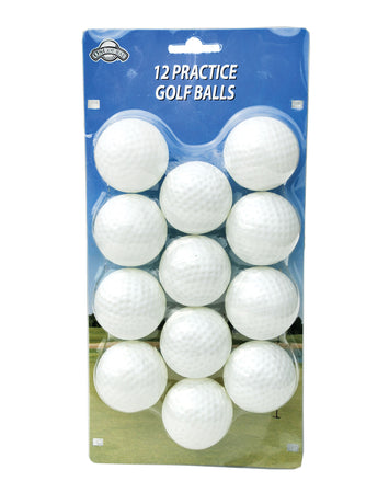 OnCourse Practice Plastic Dimpled Golf Balls - 12 Pack - White - Golf Country Online