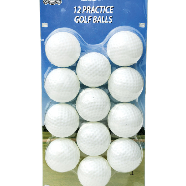 OnCourse Practice Plastic Dimpled Golf Balls - 12 Pack - White - Golf Country Online