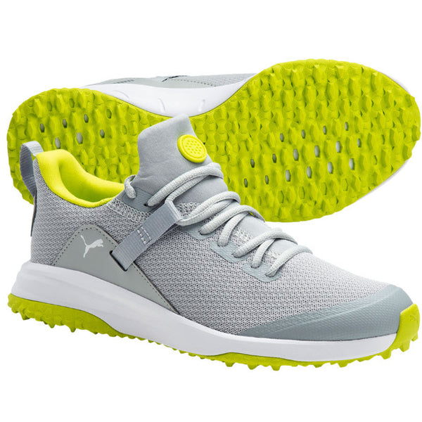 Puma Youth Fusion EVO Golf Shoe - Grey/Lime