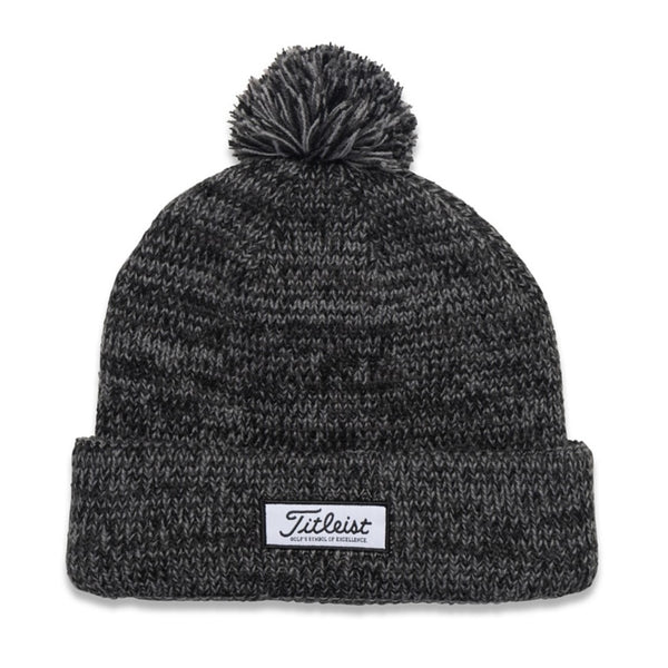 Titleist Patch PomPom Winter Hat - Heathered Black - Golf Country Online