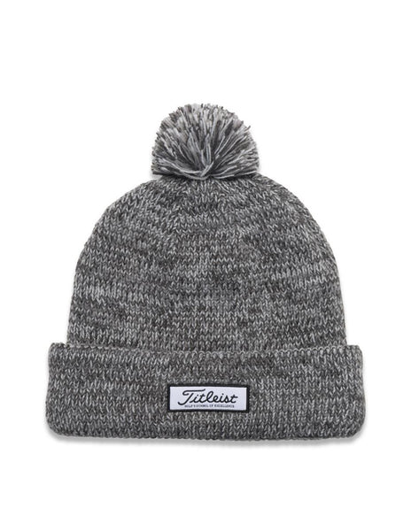 Titleist Patch PomPom Winter Hat - Heathered Grey - Golf Country Online