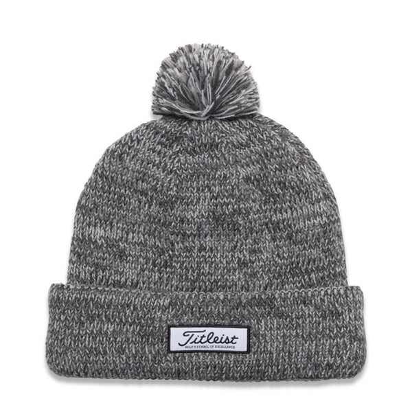 Titleist Patch PomPom Winter Hat - Heathered Grey - Golf Country Online