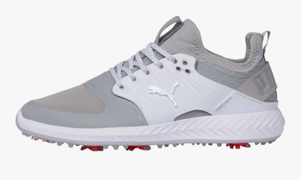 PUMA Men's Ignite Pwradapt Caged Golf Shoe - Grey/Silver/White
