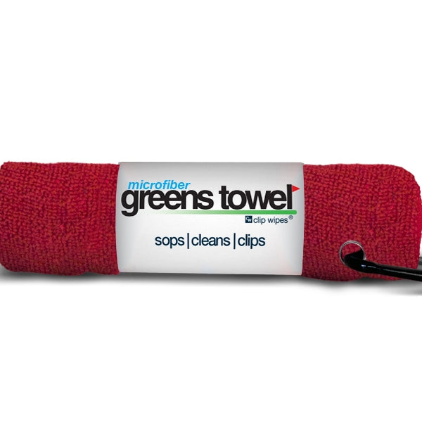 Microfiber Greens Golf Towel - Cardinal Red
