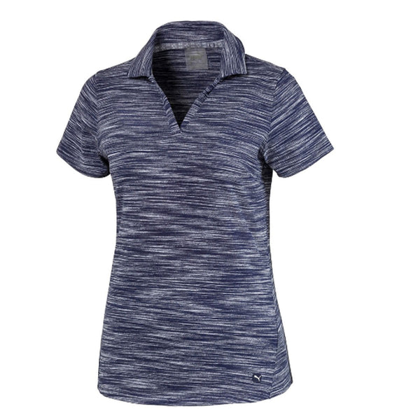 PUMA Golf 2020 Women's Heather Slub Polo -  Peacoat Heather
