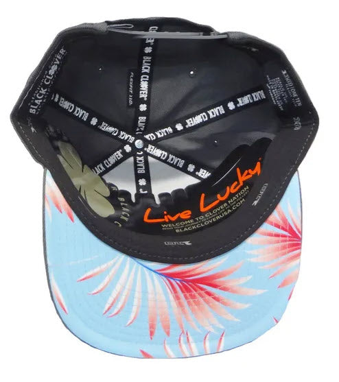 Black Clover Square Tropics 1 - Snapback White/Charcoal