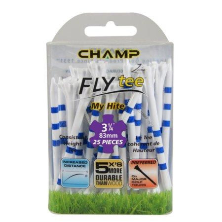 Champ Zarma My Hite FLYtee - 3 1/4" - White/Blue - Golf Country Online