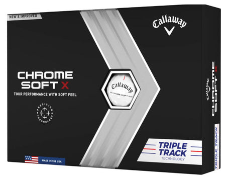 Callaway 2022 Chrome Soft X Golf Balls (Triple Track White) - Dozen