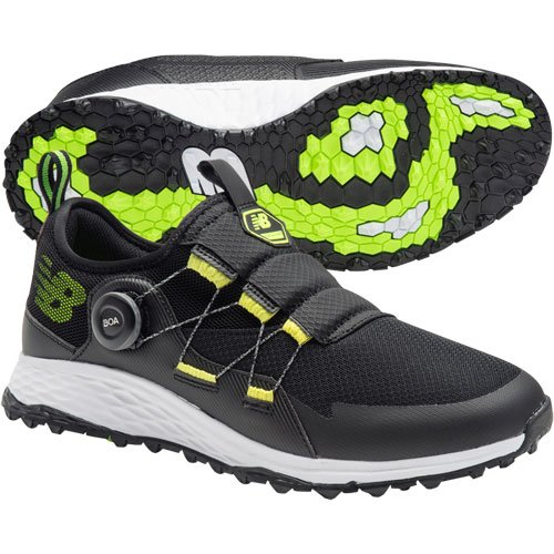 New Balance Men's Fresh Foam Pacesl Boa Golf Shoe Black/Lime Golf