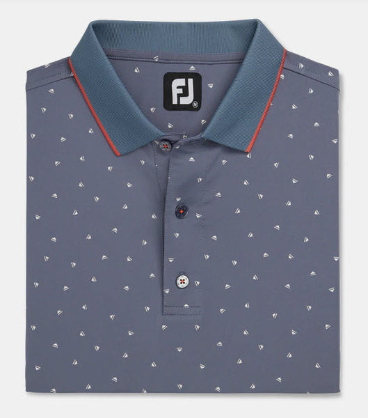 FootJoy Push Play Lisle Knit Collar Golf Shirt