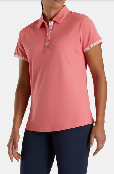 FootJoy Women's Short Sleeve Watercolor Trim Shirt