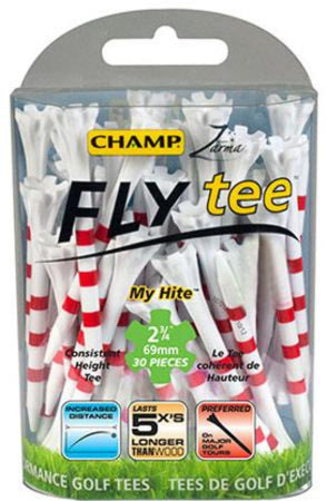 Champ Zarma My Hite FLYtee - 2 3/4" - White/Red - Golf Country Online