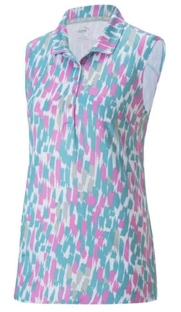 PUMA Golf Women's Cloudspun Three Brush Sleeveless Polo