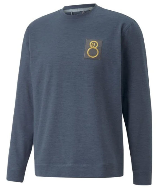 PUMA Golf Men's Cloudspun H8 Crewneck - Evening Sky Heather