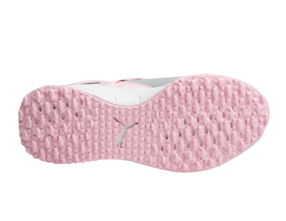 Puma Youth Fusion EVO Golf Shoe - Grey/Pink