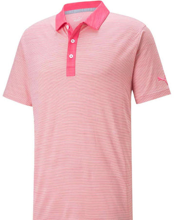 PUMA Golf Men's Cloudspun Legend Polo - Sunset Pink