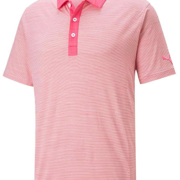 PUMA Golf Men's Cloudspun Legend Polo - Sunset Pink