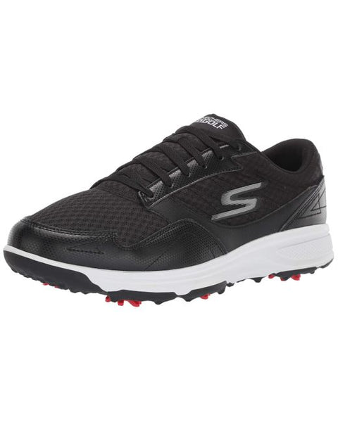 Skechers Men's Torque Sport Fairway Relaxed Fit Spiked Golf Shoe (Black/White 54557)