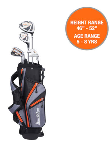 Tour Edge HL-J Junior Package Set - Left Hand - 5-8 yr Orange