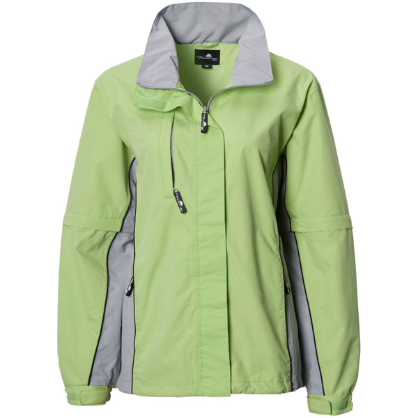 The Weather Company Ladies Microfiber Rain Jacket Green/Grey - Golf Country Online
