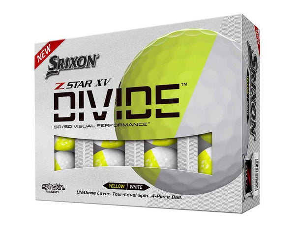 Srixon Z-Star XV Divide Golf Balls - White/Yellow